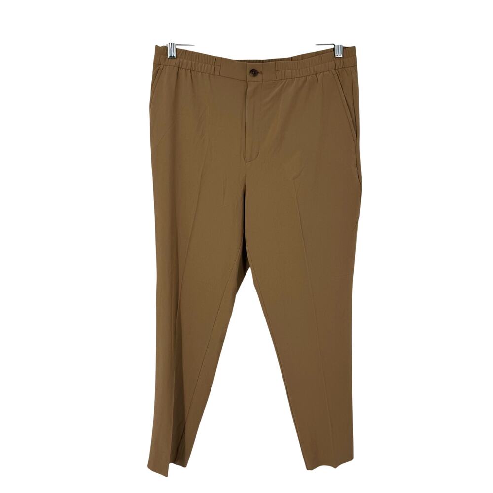 NWT Banana Republic Factory Airstretch High Rise Pants Womens L Tan Tapered Work